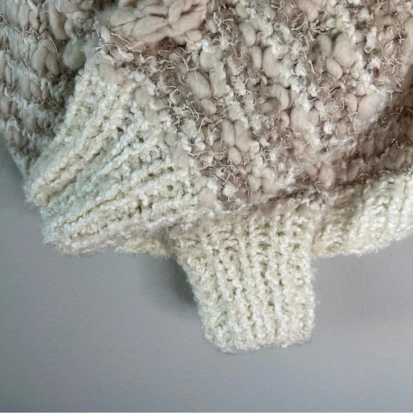 Free People Dream Of Sheep Textured Pullover Sweater SZ S - Picture 5 of 9